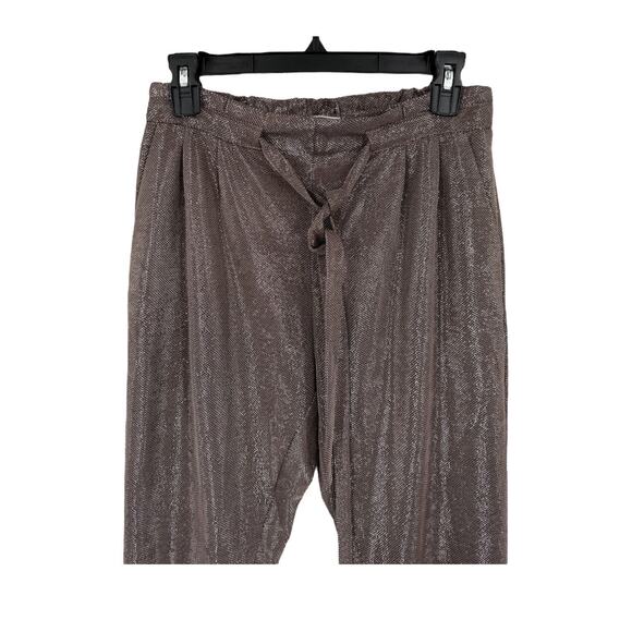Ramy Brook pants Allyn metallic tie waist cropped size X-Small XS - Picture 3 of 7